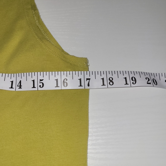 Thompson Yellow Asymmetrical Tank Top Whimsi Minimalistic - Picture 5 of 6